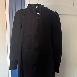 Joseph Rubkoff Long Hoodie Gothic style puffed shoulders and oversized hood